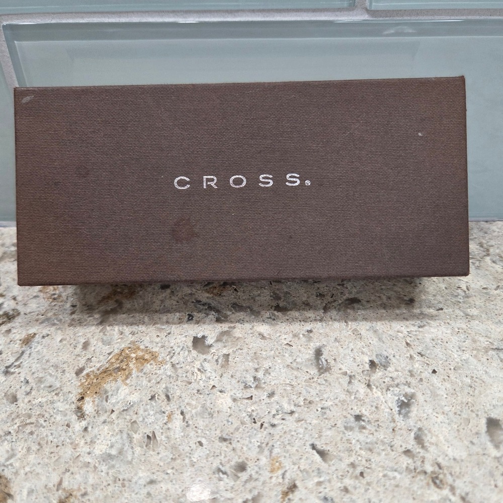 NEW Vintage Cross Helios Pen andI Pencil Set Black Silver‎ Striped with Box